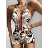 Sexy One Piece Swimsuit Women Cut Out Swimwear Female Monokini Hot Tropical Bathing Suit
