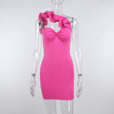 Irregular Backless Mini Dress For Women 2022 Summer Black Sleeveless Bodycon Dresses Female Sexy Elegant