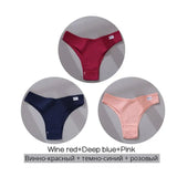 Cotton Brazilian Women's Panties V Waist G-String Underwear Women T Back Underpants Intimate Lingerie Women's