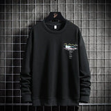 New Autumn Gradient Style Men's Pullover Pullover Men's Trend Printing Round Neck Loose Top for