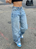 Basic Wash Straight Leg Boyfriend Jeans-Outfit