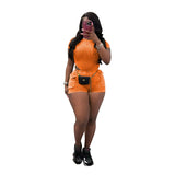 Zingj New Women's Casual Wash Jumpsuit Shorts