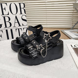 New Summer Original Y2 Sub-Cultural Sandals Denim Loose Cake Slope And Summer Women's