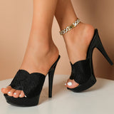 Zingj Slippers Female New Summer Fashion 13CM Versatile Sexy High Heels Fine