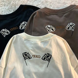 Embroidery Graphic T Shirts High Street Harajuku Vintage Y2k Top Woman Tshirts Casual Women Clothing Aesthetic