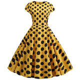 Women Summer Dress Vintage Floral Print Rockabilly Dress Robe Femme Sundress Vestidos 2022 Polka Dot Party