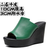 Comfortable Outside Slope And Slippers Women's Summer Fashion High-Heeling Waterproof Table Thick Bottom Pine Cake Cool Drag And Word