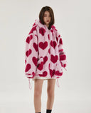 Heart Pattern Hooded
