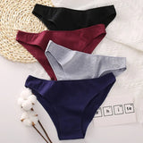 Women Cotton Panties Sexy Low Waist Female Underpants Solid Elasticity Comfortable Underwear Women Panty Lingerie