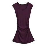 Zingj Trendy Women's Wear French Advanced Sense Of Fashion Fold Waist Show Thin Dress Pure Temperament Hip