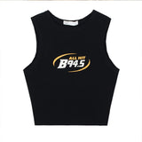 Logo Print Rib Tank TopOutfit