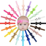 /lot Candy Color Kids Bow Headband Ribbon Bows with Thin Hairband Newborn Photography Props Girls Bow Tiara Headwrap