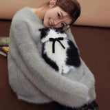 Fuzzy Cat Sweater- Outfit