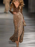 Women's Glids Long New Robe Evening Dress Dress Dress