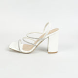 Water Drill Striped Toe High-Heeled Sandals Sexy Dance Elegant Banquet High