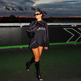 Women's Clothing 2025 Autumn New Fashion Street Hottie Letter Print Round Loose