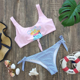Bikinis 2021 New Print Brazilian Bikini Set Thong Swimwear Women Swimsuit Push Up Bathing Suit Beachwear Biquini