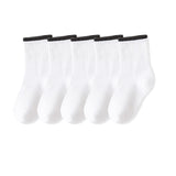Pairs/lot 1 to 12 Years Classical Pure Color Children's Socks Black White Socks For Students Spring Autumn Winter