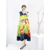 Folded High-End French Long-Press Dress Femininity Dinner High-End Sleeveless