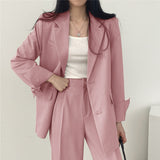 Zingj Female Spring And Autumn 2024 New Korean Version Of Korean Fried Street Design Sense Small Casual Pink Small Suit Suit
