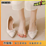 Sense Of Single Shoes Women 2025 Summer New Pointed Shallow Thick And Tired Mary Rare