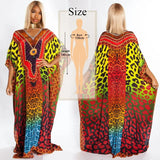 Retro Printed Morrocan Kaftan Plus Size Indie Folk V-neck Batwing Sleeve Side Split Summer Dress For Women Clothing