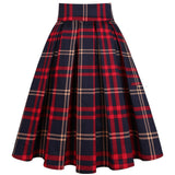 Green Pleated Short Skirts High Waist Cotton Hepburn Style Casual Summer Beach Boho Skater Retro Vintage Party