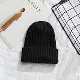 Women 2020 New Solid Knitted Warm Soft Trendy Hats Simple Korean Style Womens Wool Casual Caps Elegant All-match