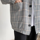 New Hong Kong Style Plaid Jacket Women's Autumn Korean Version Of The Original Sufeng Men's Loose And Thin Casual