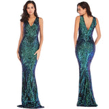 club Party Sequin maxi Dress women summer dress elegant bodycon vintage woman Long dresses clothes vestidos