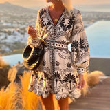 2025 Women's Fall New Ladies Fashion Print Beach Loose Short