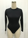 Colors Long Sleeve O Neck Casual Bodysuit Women Body Tops White Black Nude Red Party Bandage Bodycon Romper Body suit