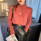 Zingj Milk Sweater Women Wear Semi-High Collar Knitted Bottomed Sweater In Autumn And Winter, A New 2023 Soft Top