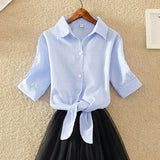 Womens Tops Fashion 2021 Women Summer Chiffon Blouse Plus Size Short Sleeve Casual Shirt White Ropa Mujer Blusas