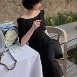 Dress For Women Elegant Midi Bodycon Dress Office Ladies Solid Clothing Femme Fashion Summer