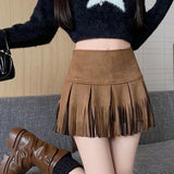 Chinese A-Dress Skirt Women's Early Autumn Black Short Skirt New Bag Hip Skirt High Waist Thin 100-Fold Skirt Package