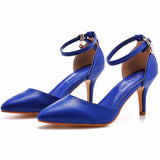 Cm Large-Size Sandals Fine-Heeled Pointed Sandals White Pointed Shoes Women's High Heels Wedding