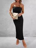 Women's Decoration Body Explosion With A Breast-Tight Waist Dress A Step Dress