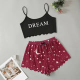 Printed Girls' Short-Sleeved Shorts Sexy Pajamas Girls' Cartoon Leisure PJ Leisure Home