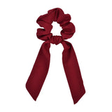 scrunchie hair ties Scarf Elastic Hair Rope for Women Hair Bow Ties Scrunchies Hair Bands Flower Print Ribbon