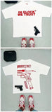 Men's T-Shirt Y2K Short-Sleeved Men's Former Dormitory Hip-Hop Loose Letter Printing Handsome Fried Street Round Collar Cotton Oversized