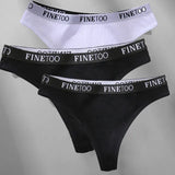 3PCS/Set M-XL Women's Thong Cotton Female Underpants Letter Waist Underwear Sexy Women's Panties Lingerie Thongs