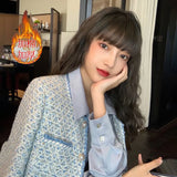 Female White Tweed Basic Jacket Coat Women 2020 Clothing Outerwear Coats Channel Style Za Suit Cropped Stripeed