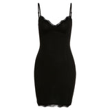 Summer Fashion Trend Women's New Sling Lace-Side Hip Repair Slimy