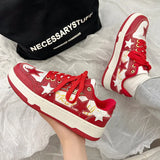 Skater Girl Patchwork Sneakers-Outfit