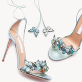 Butterfly 2025 New Butterfly Cross-Tie With Fine Heel Sandals Female Fish Mouth Open-Slip