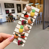 Children Cute Cartoon Fruit Elastic Hair Bands Girls Baby Lovely Rubber Bands Ponytail Holder Kids Hair