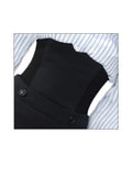 Women's Two Piece Set Suit Vintage Long Sleeve Stripe Shirt Female Elegant Fashion Party Club Package Hip Black Skirt Suit
