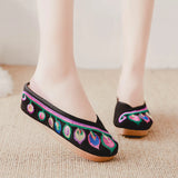 Zingj Sequined Nail Beads Pierced With Sandals In Women's Embroidered Cloth