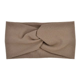 Women Headband Turban Solid Color Girls Knot Hairband Hair Accessories Twisted Ladies Makeup Elastic Hair Bands